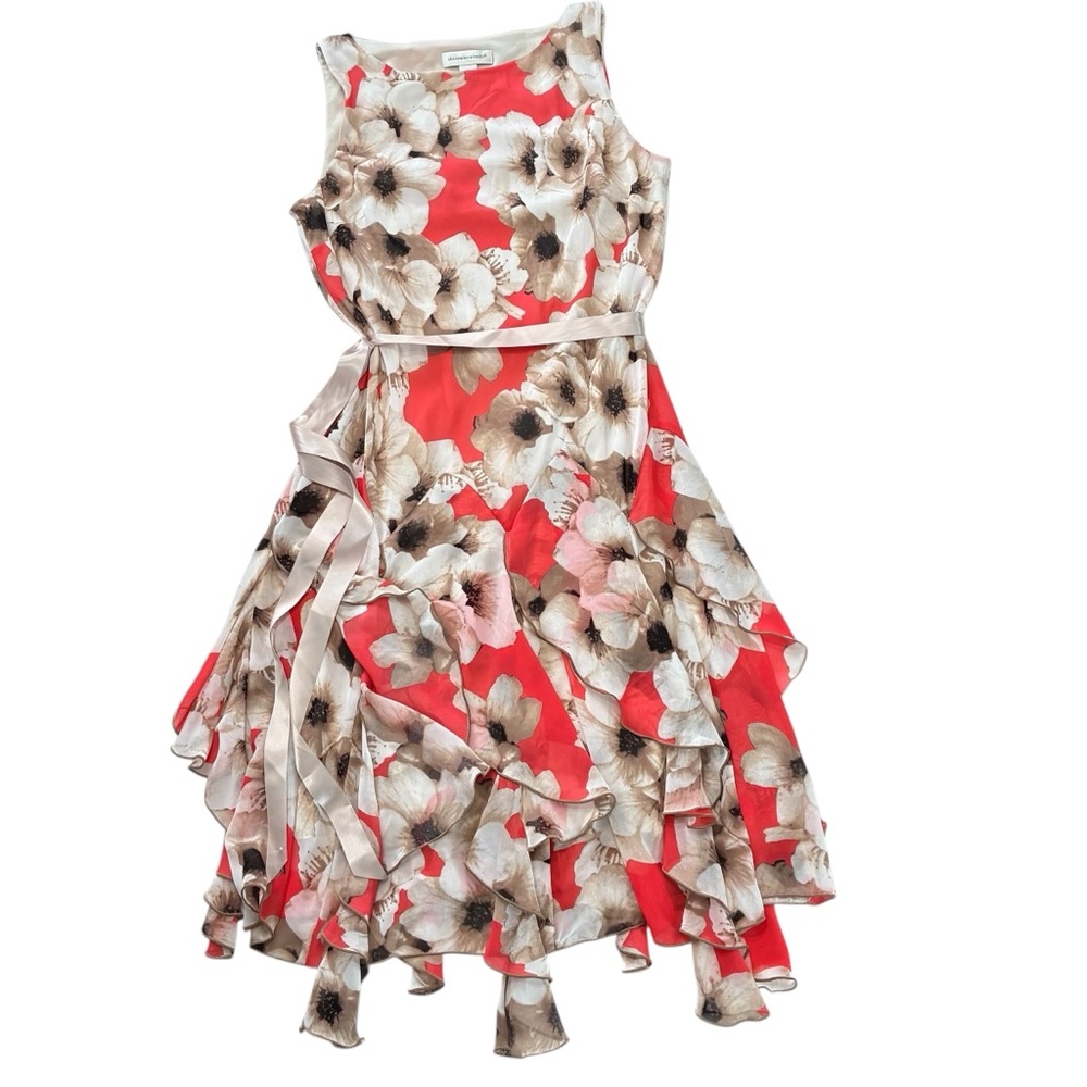 CHRISTOPHER & BANKS Floral Hankerchief Sleeveless Dresd